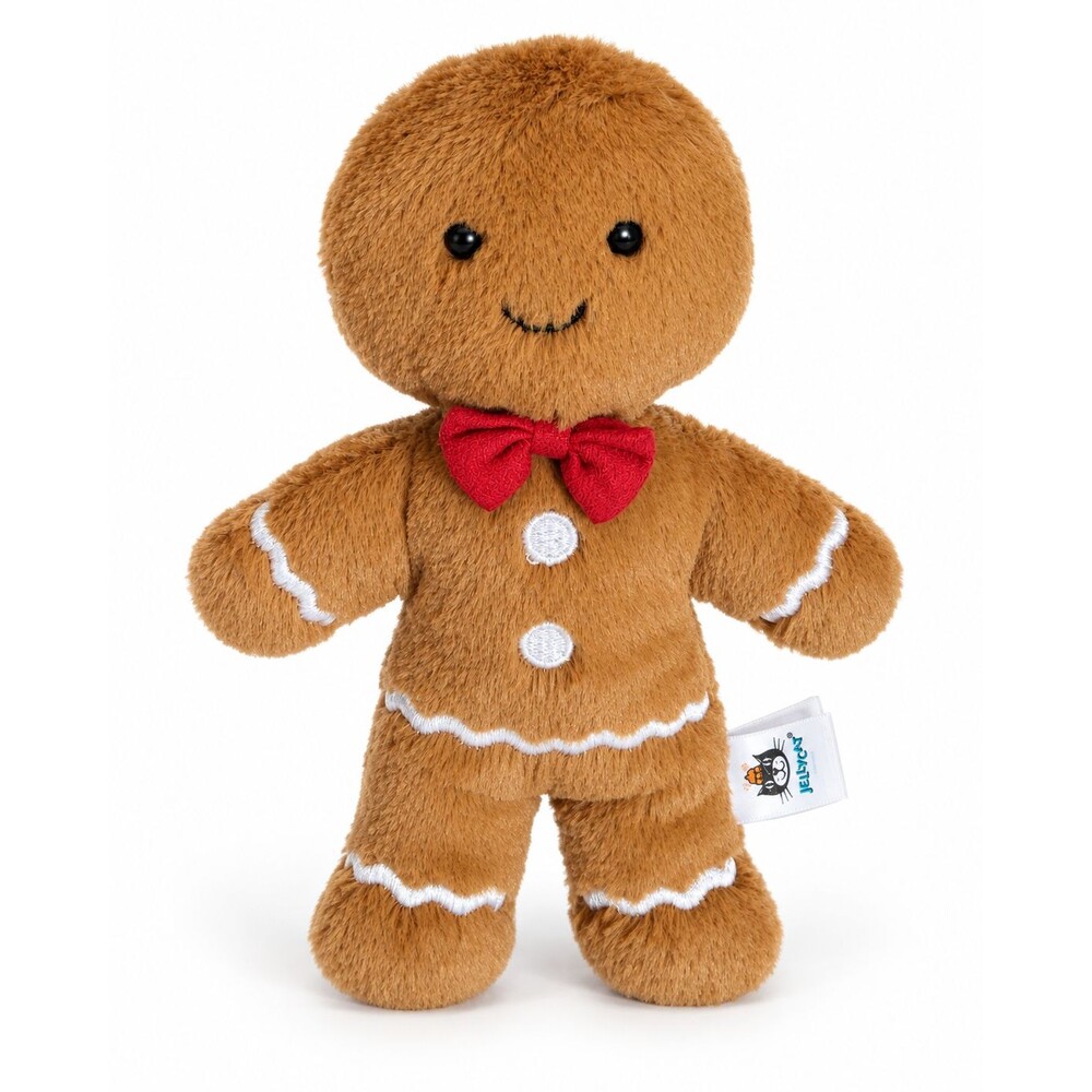 Jellycat Small Jolly Gingerbread Fred 7.4in Plush Christmas Holiday Collectible